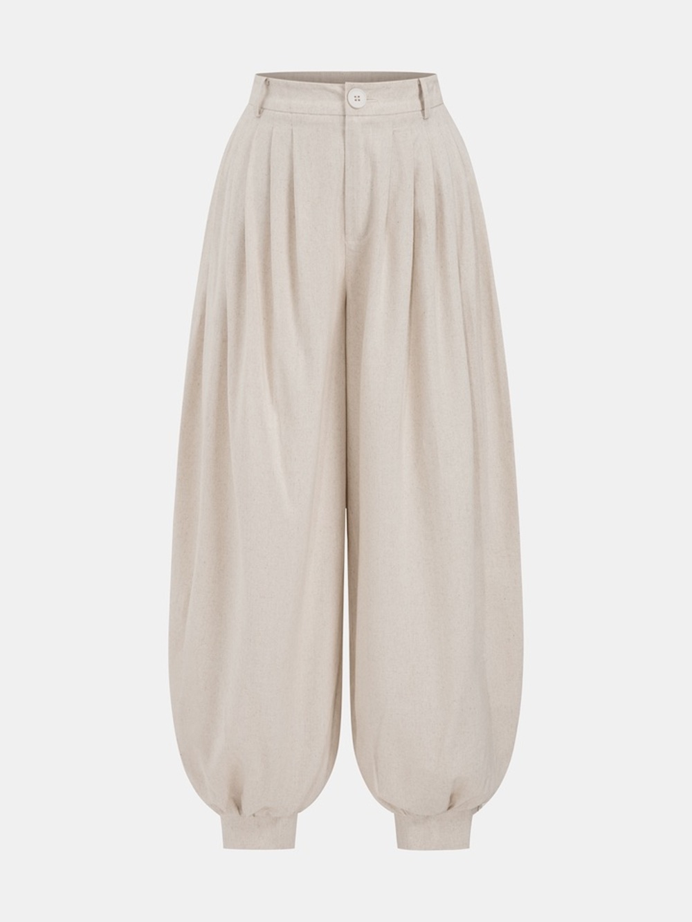 Commense Neutral Beige Linen-Blend Garment